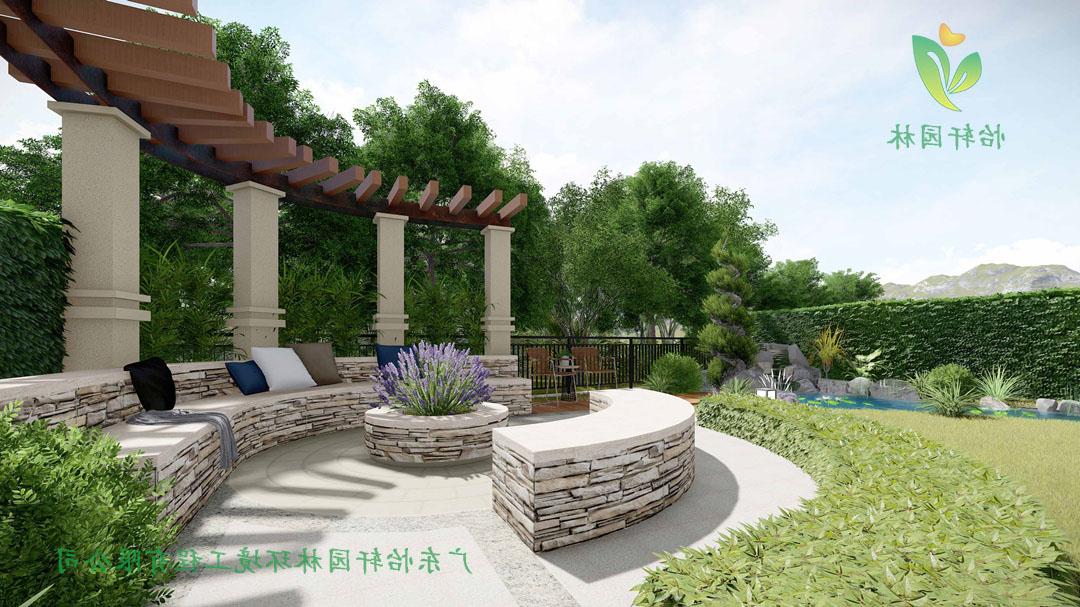 御金沙“鼎峰”山顶私人别墅绿化景观设计效果图
